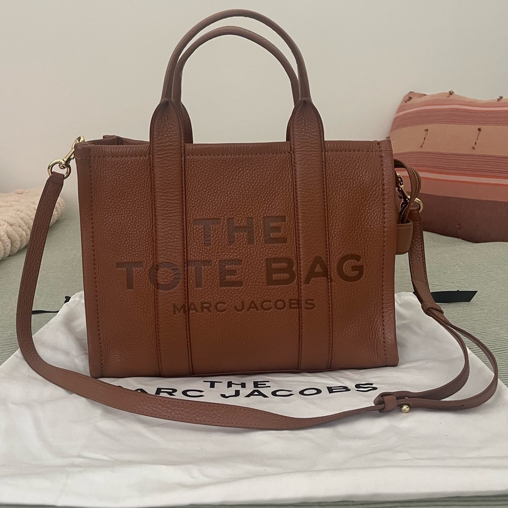 Marc Jacobs The Leather Tote Bag Argan Oil Brown